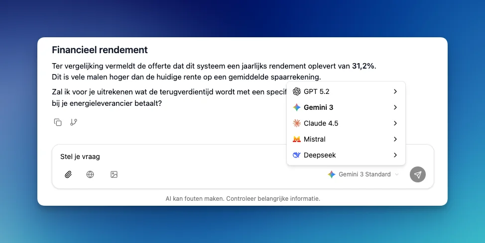 Model selectie en branching